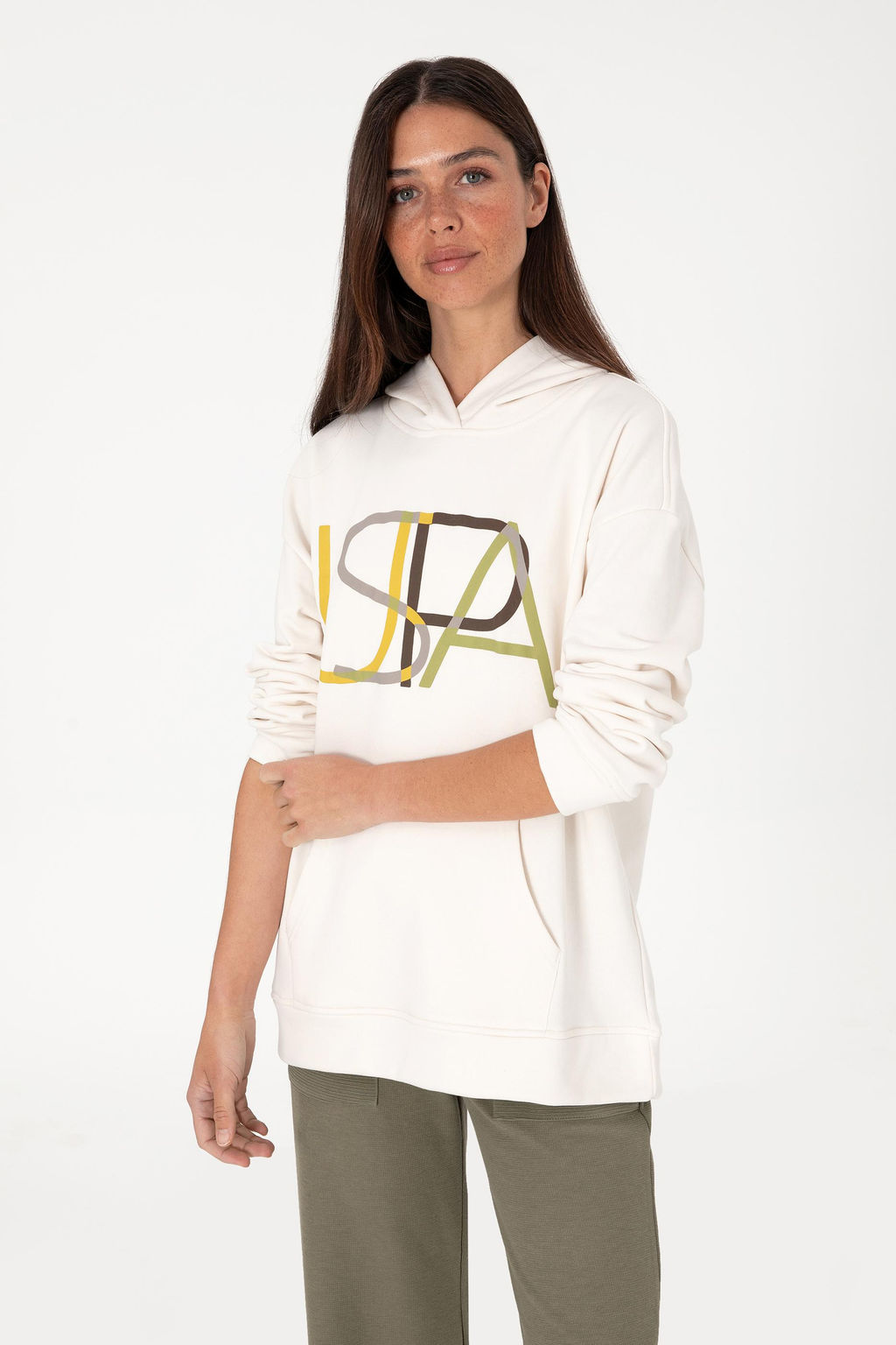 Kad_n Krem Sweatshirt Sepette S_rpriz _ndirim - U.s. polo assn фото 8