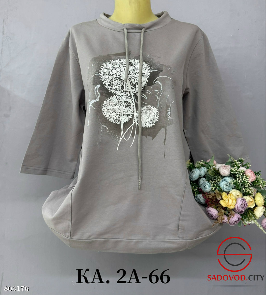 Кофта женская из хлопка с рисунком - Bruno фото 6