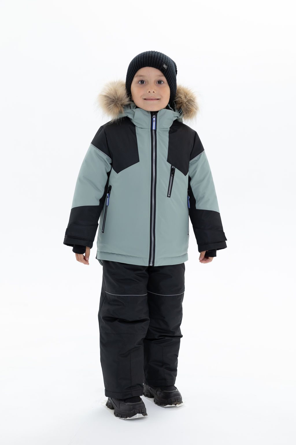 Комплект (п/пальто+п/комб.) дошкольн., 2сл.GRAFELITE, флис подкл., опушка искусств., ткань: мембрана
