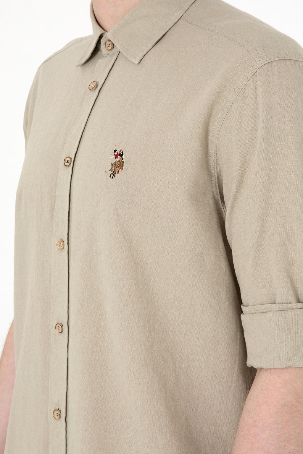 Erkek Haki Uzun Kollu Basic G_mlek Sepette S_rpriz _ndirim - U.s. polo assn фото 7