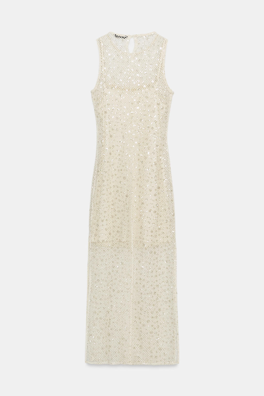 VESTIDO MIDI LENTEJUELAS / Crudo - Zara фото 8