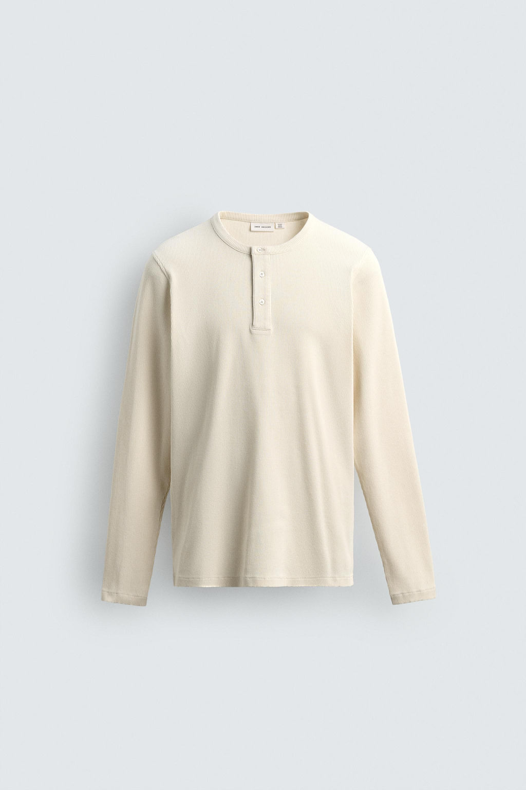 CAMISETA RIB CUELLO PANADERO / Crudo - Zara фото 7