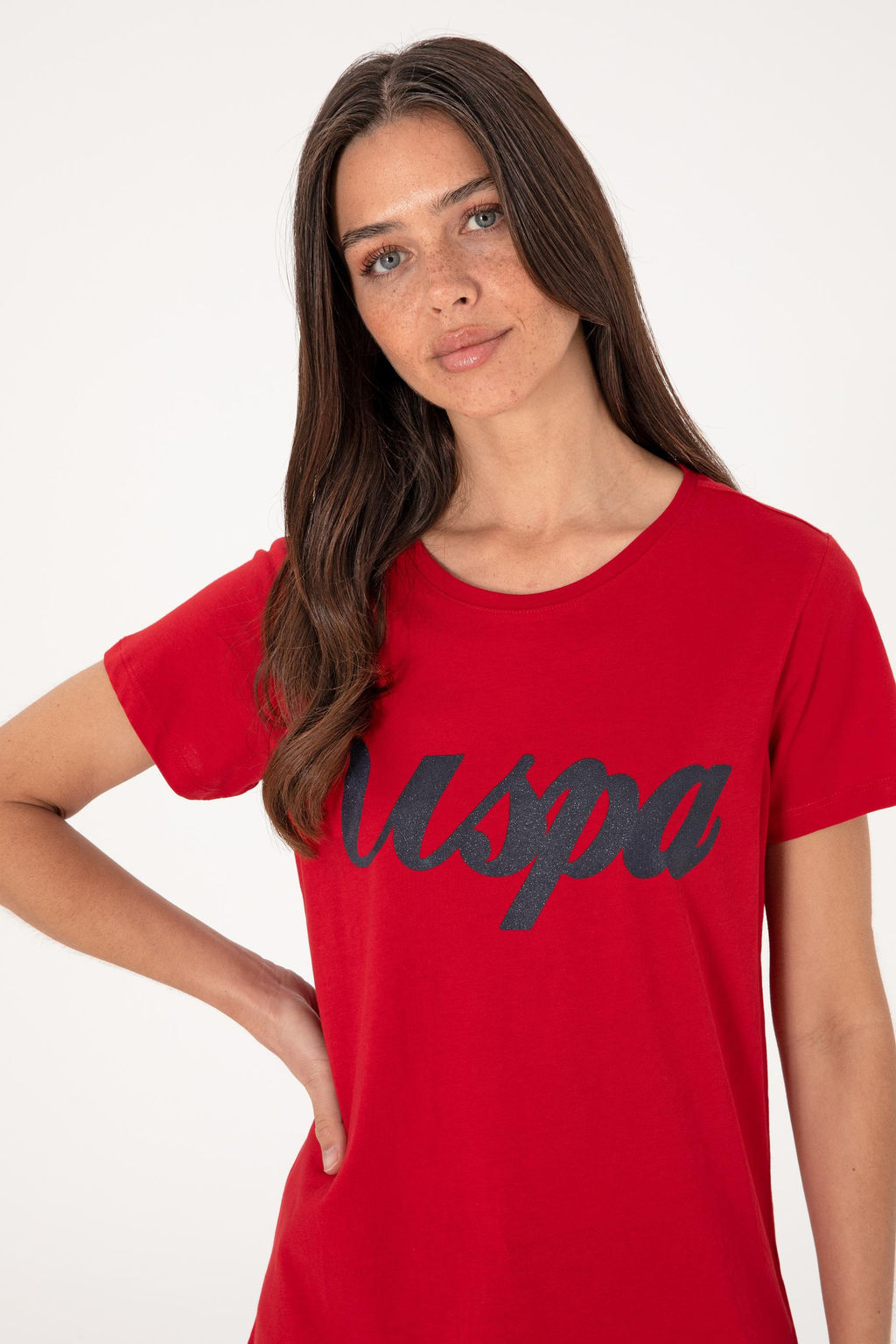 Kad_n K_rm_z_ Bisiklet Yaka Ti__rt - U.s. polo assn фото 2