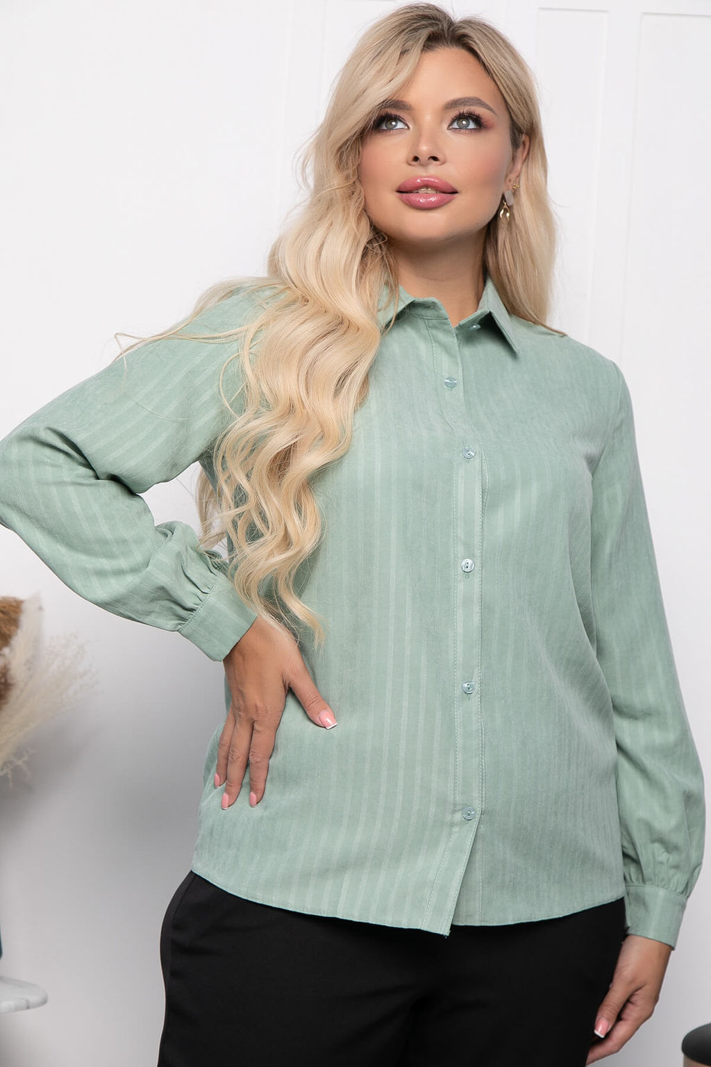 Рубашка Арета (фисташка) Б7359 - Lt collection фото 7