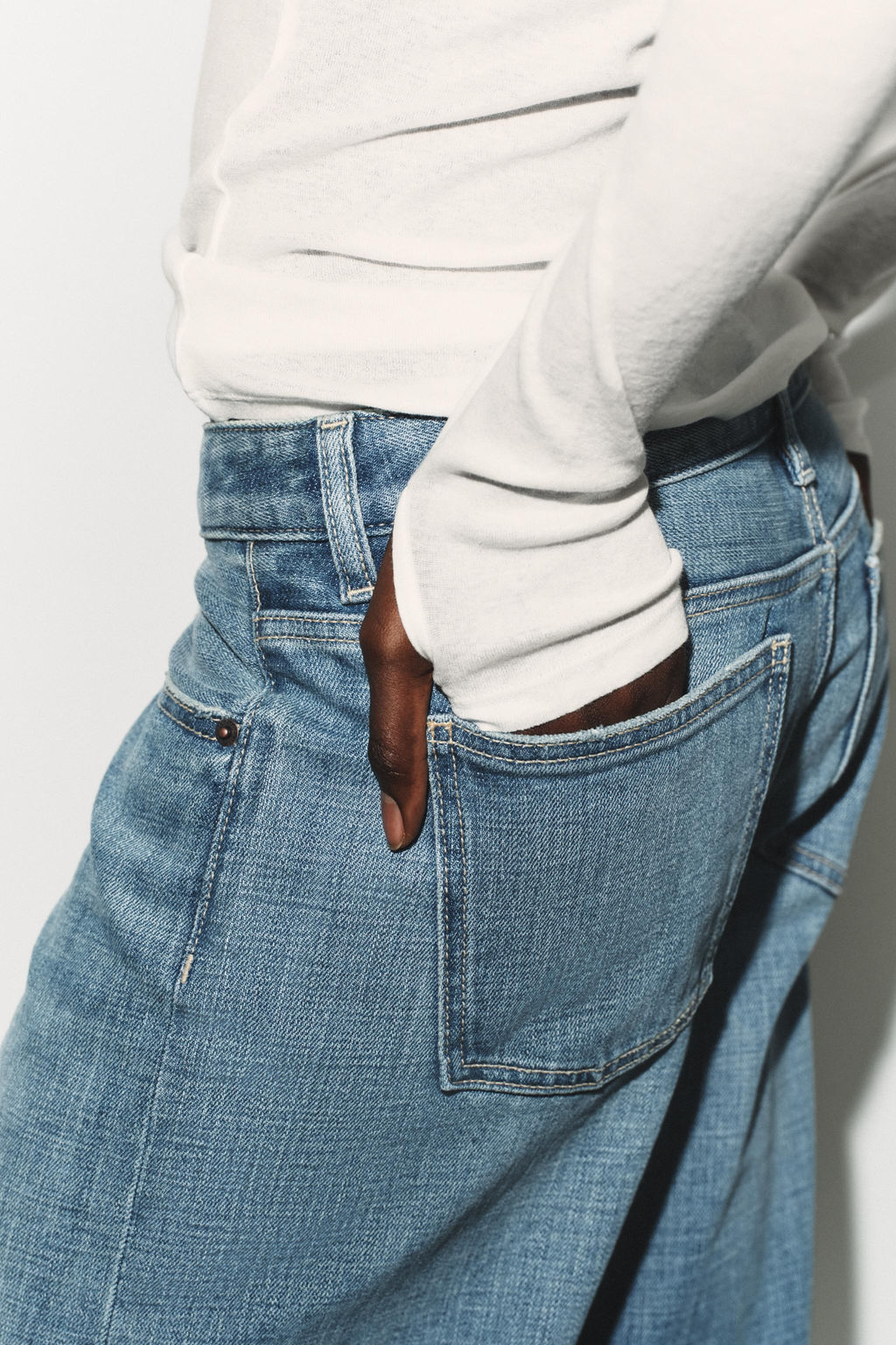 COTTON LONG SLEEVE T-SHIRT - Zara фото 13