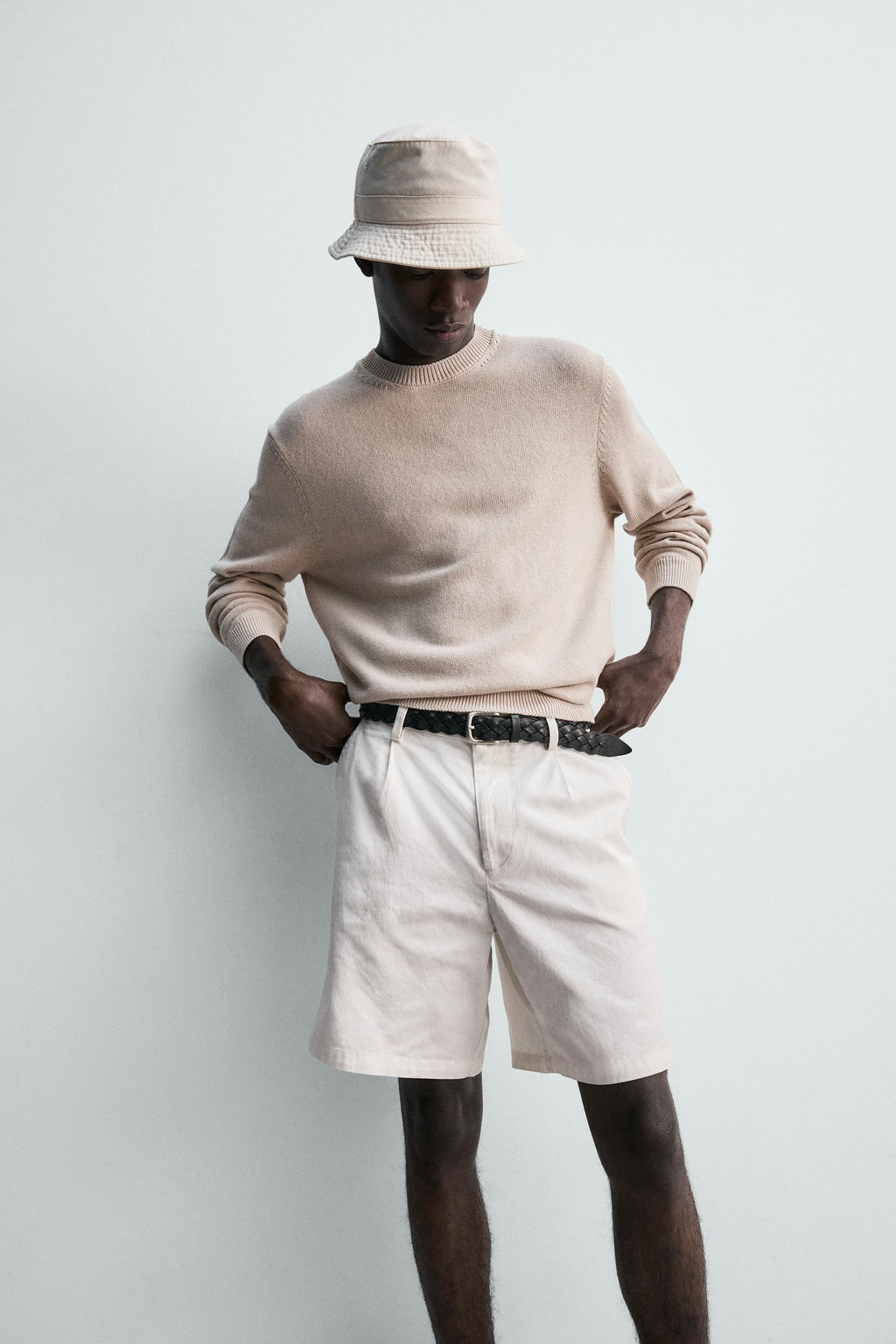 JERSEY REGULAR FIT ALGOD?N - LINO / Crudo - Zara фото 6