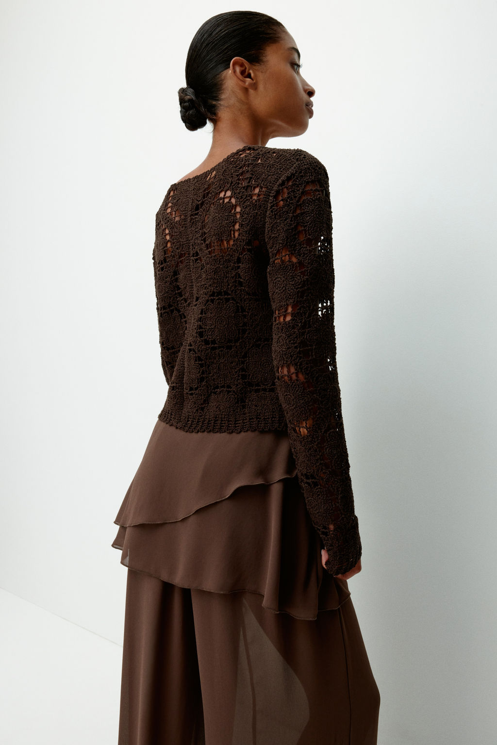 Pantal?n de gasa con falda superpuesta - H&m фото 3