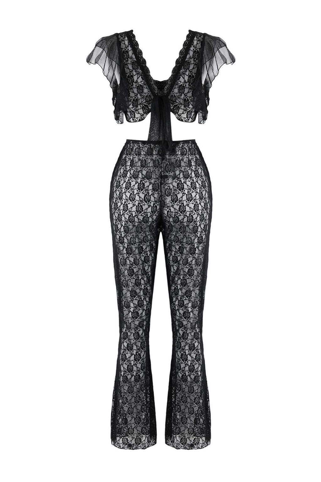 Siyah Dantel Kaps?z Ic Camas?r? Tak?m? THMAW26CC00030 - Trendyolmilla фото 6