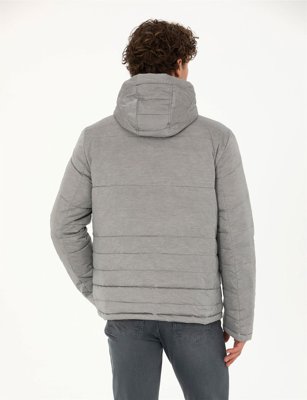 Gri Kap__onlu Dolgulu Spor Mont - Pierre cardin фото 5