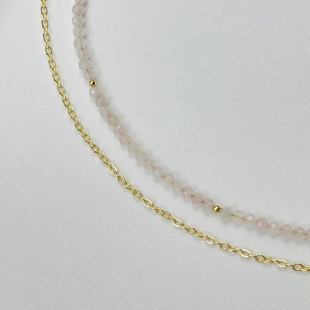 Колье из Розового кварца с подвеской