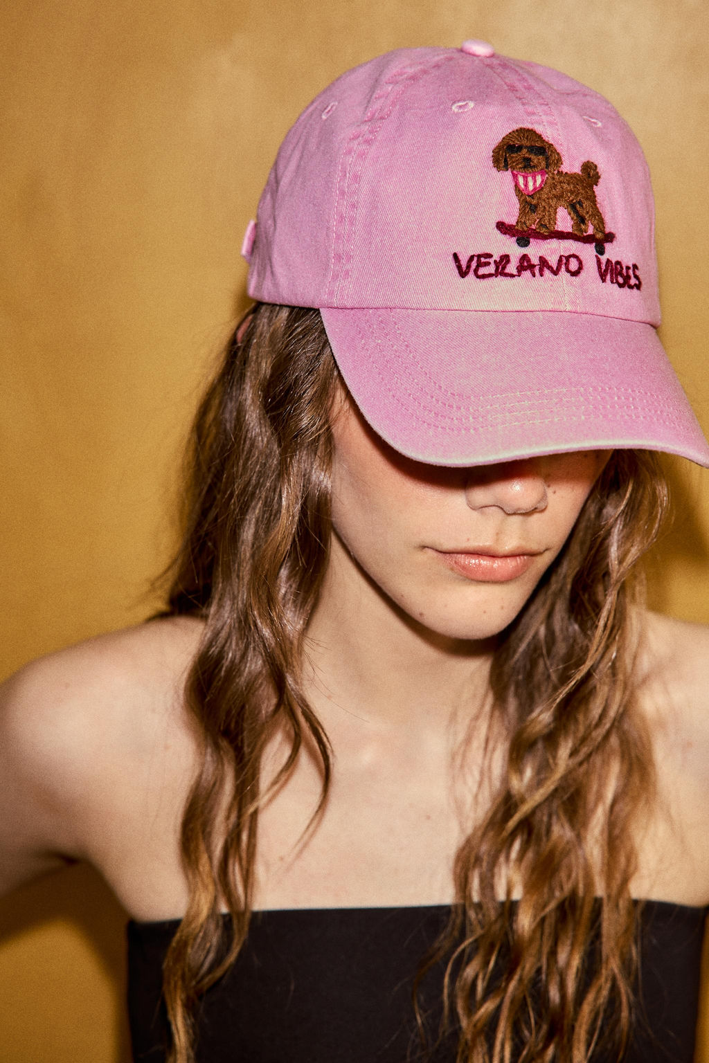 GORRA SARGA BORDADOS CANICHE / Rosa - Zara фото 2