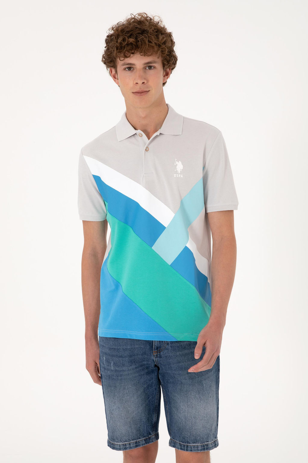 Erkek Regular Fit Polo Yaka Turkuaz Ti__rt Sepette S_rpriz _ndirim - U.s. polo assn фото 3