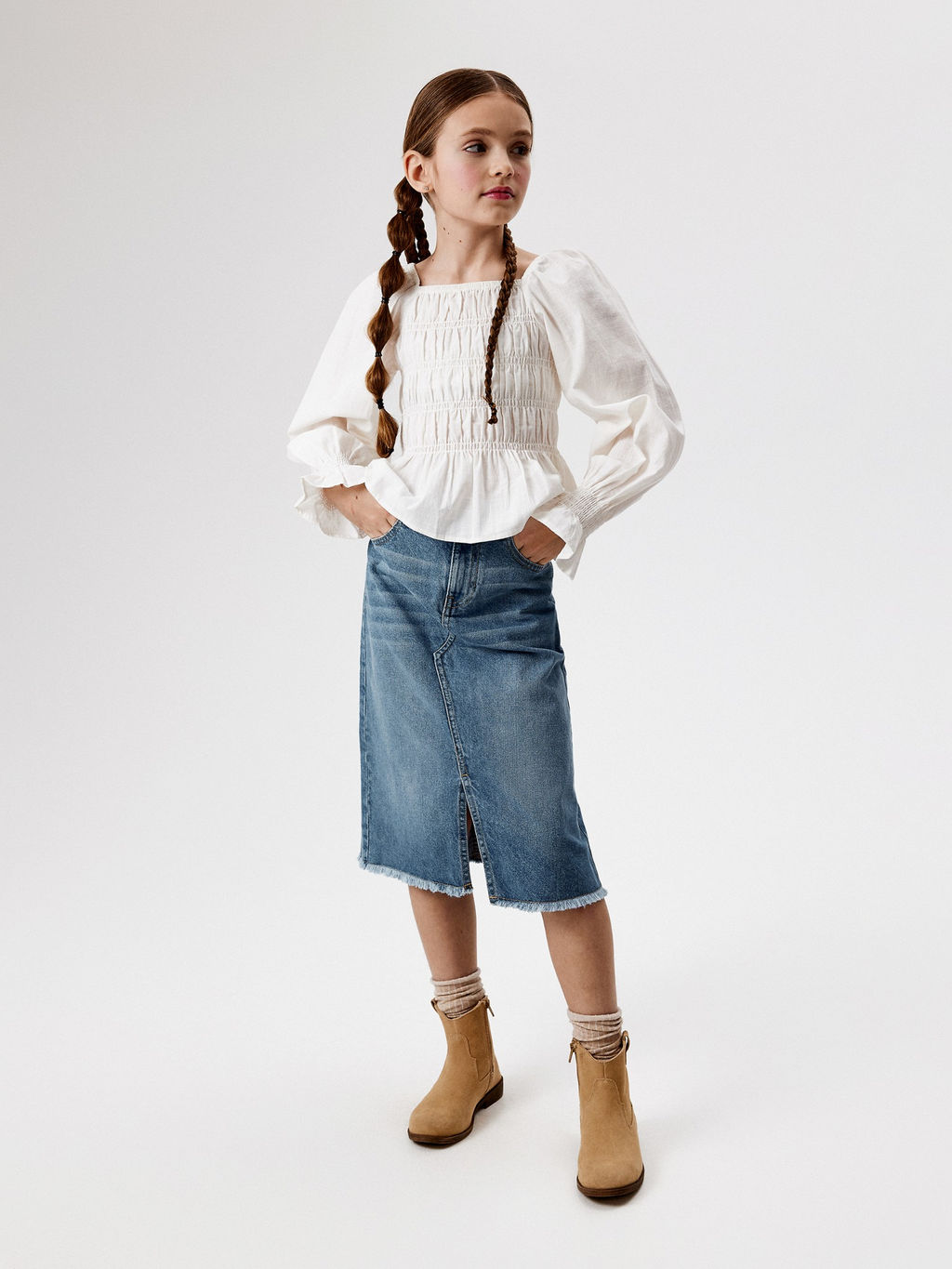 ACOOLA / Юбка джинсовая детская для девочек Uri синий  фото 6