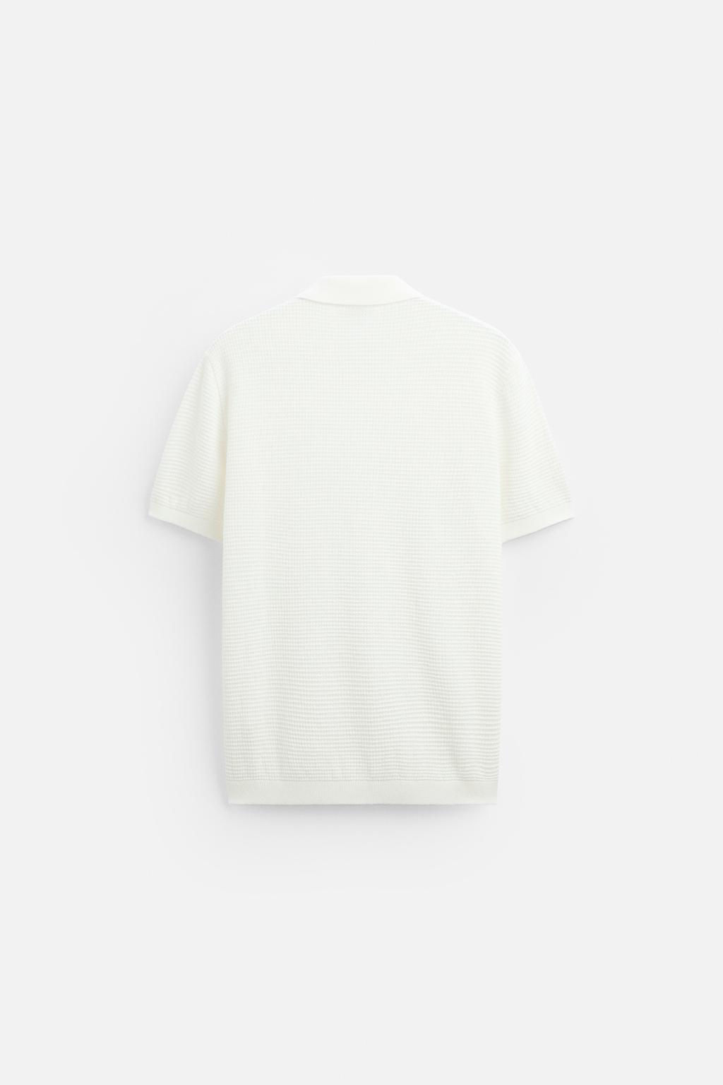 CHECK TEXTURE KNIT POLO SHIRT - Zara фото 43