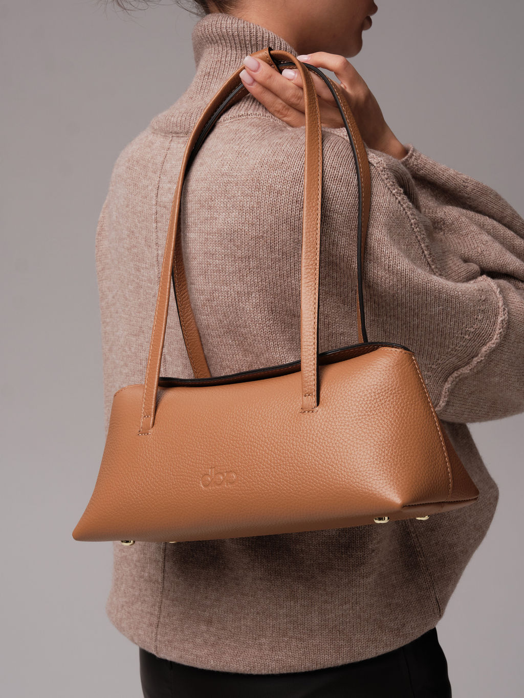 Кожаная сумка Raduy DBR 31127 оранжевый миндаль  фото 3