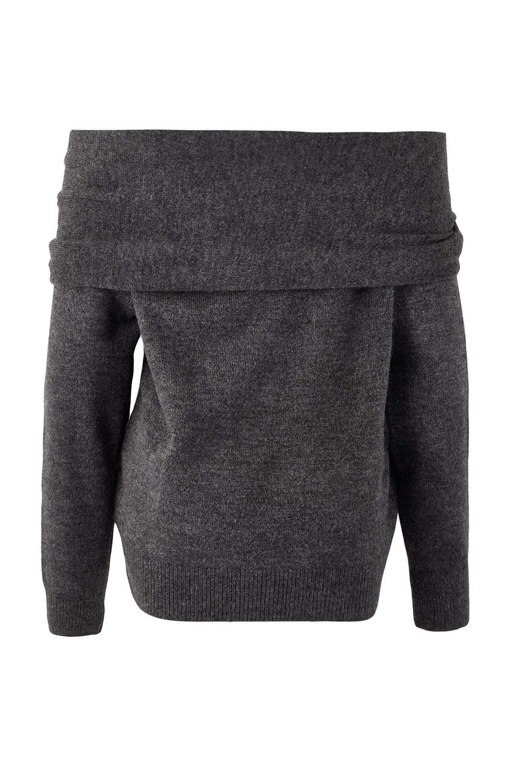 Antrasit Yumusak Dokulu Madonna Yaka Baglamal? Triko Kazak TWOAW26KZ00294 - Trendyolmilla фото 4