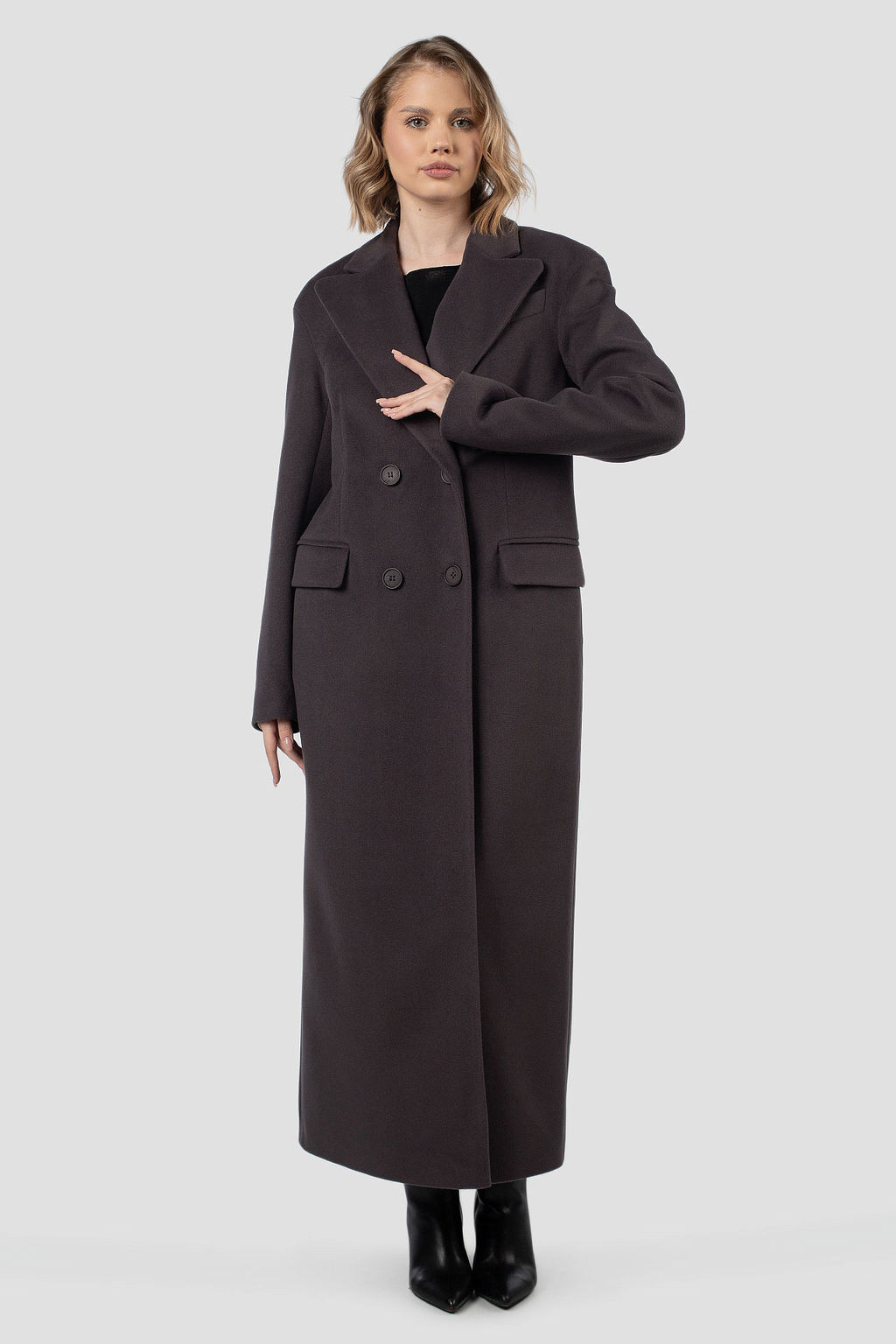 01-12172 Пальто женское демисезонное (пояс)