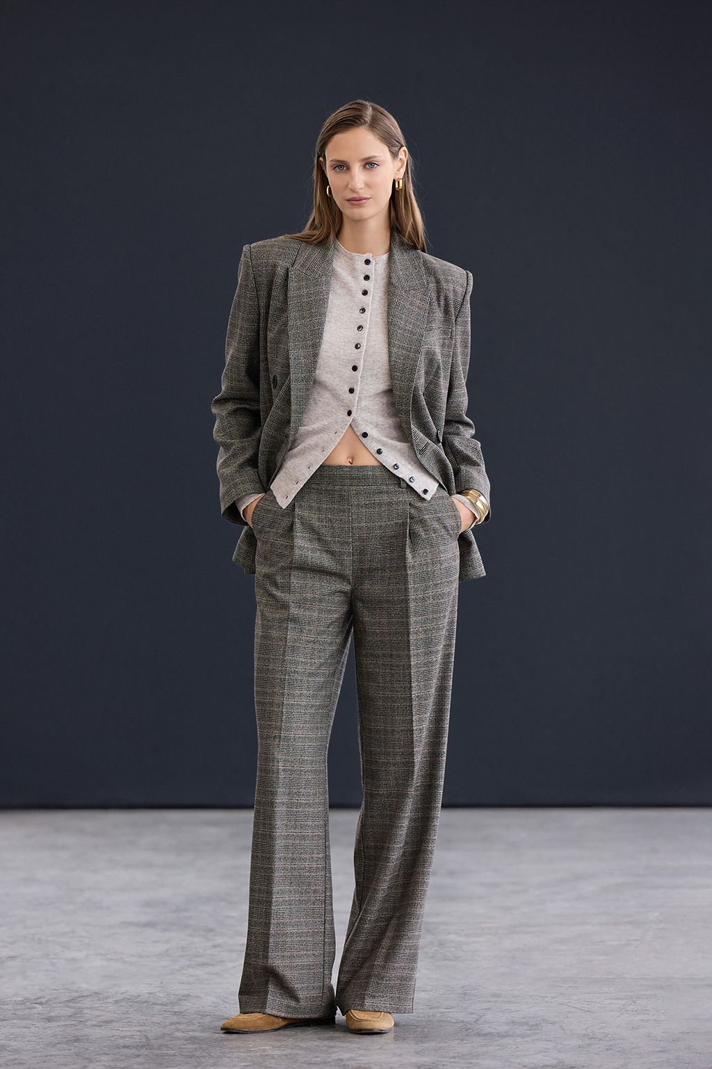 Trendyol Studio Vizon Yunlu Dik Yaka Yumusak Dokulu Triko H?rka TWOAW26HI00270 - Trendyolmilla фото 4