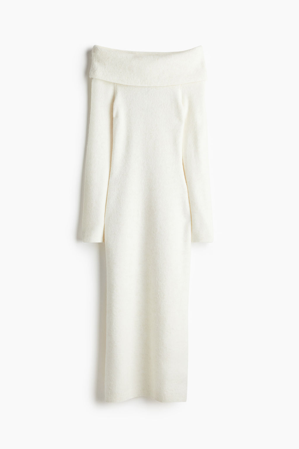 Vestido off-the-shoulder en punto fino - H&m фото 10