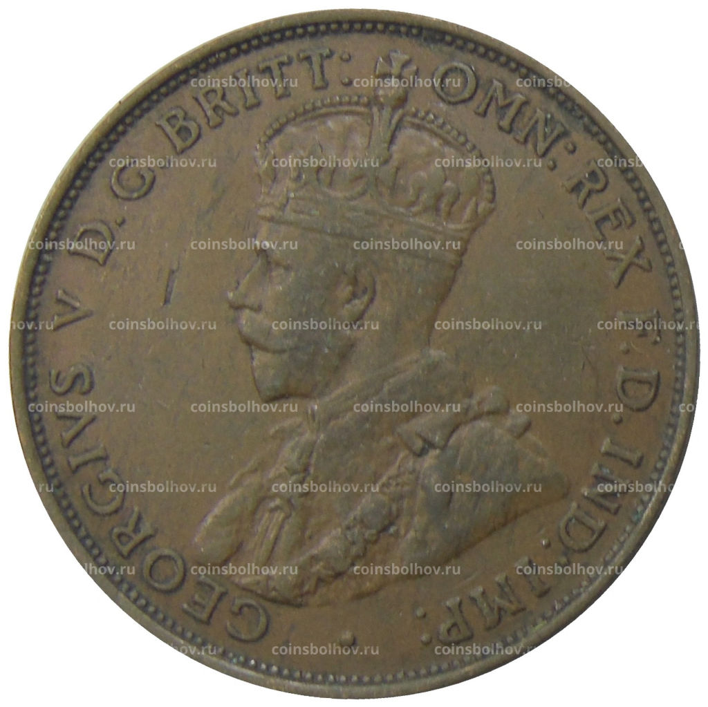 Монета 1 пенни 1933 года Австралия