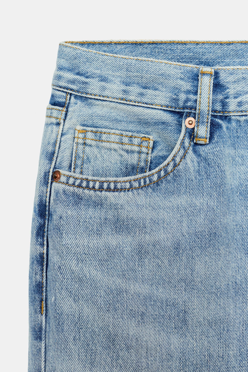 JEANS ZW COLLECTION BAGGY TIRO MEDIO / Azul claro - Zara фото 8