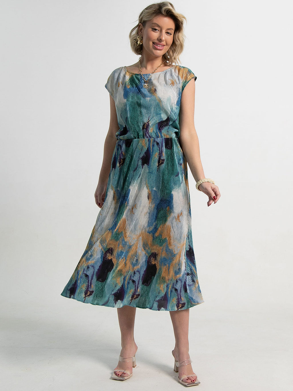 Костюм с юбкой Вайнона (зеленый) К15119-10М - Lt collection фото 2