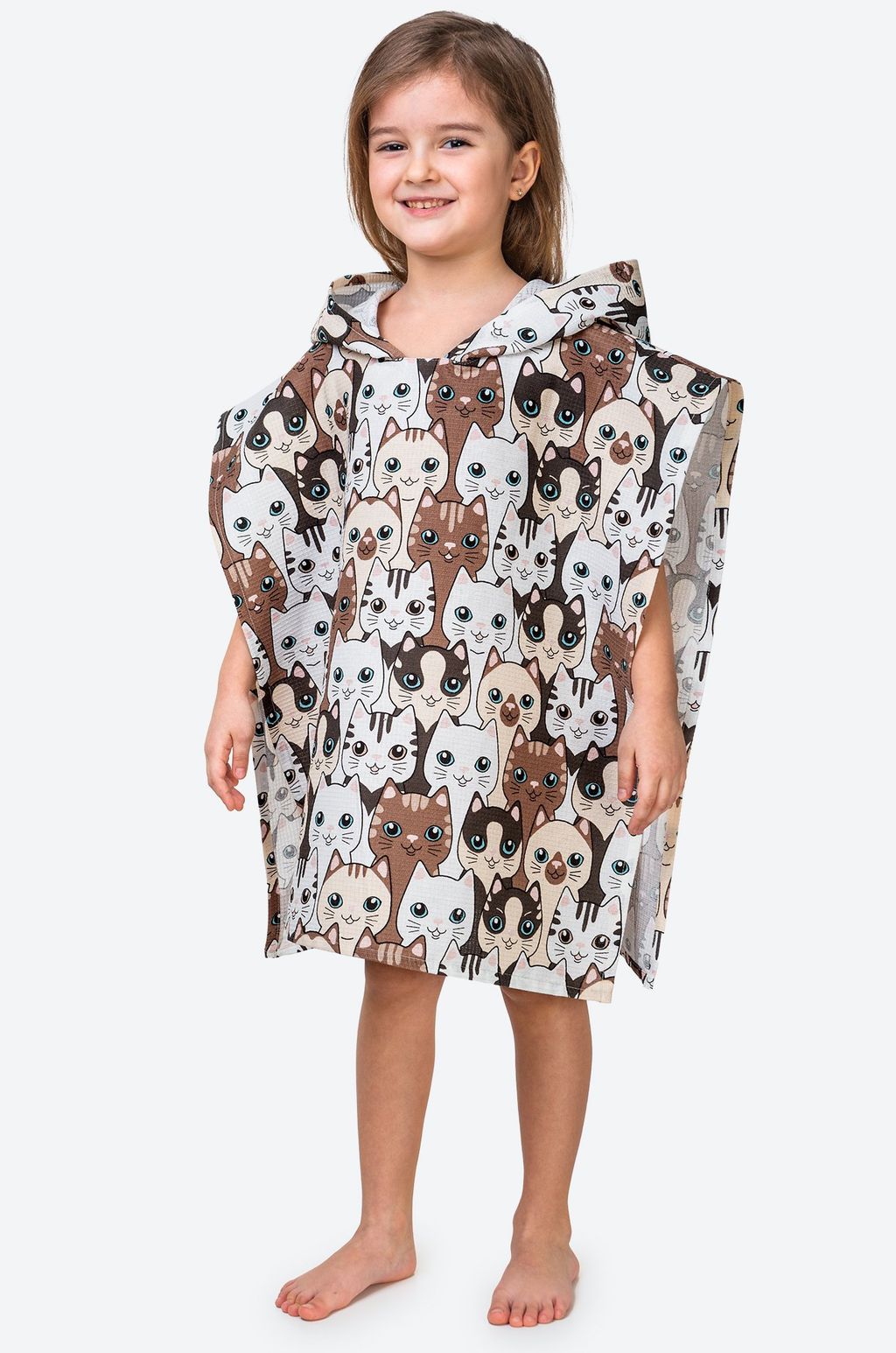 Халат-пончо детский вафельный Happy Fox Home  фото 20