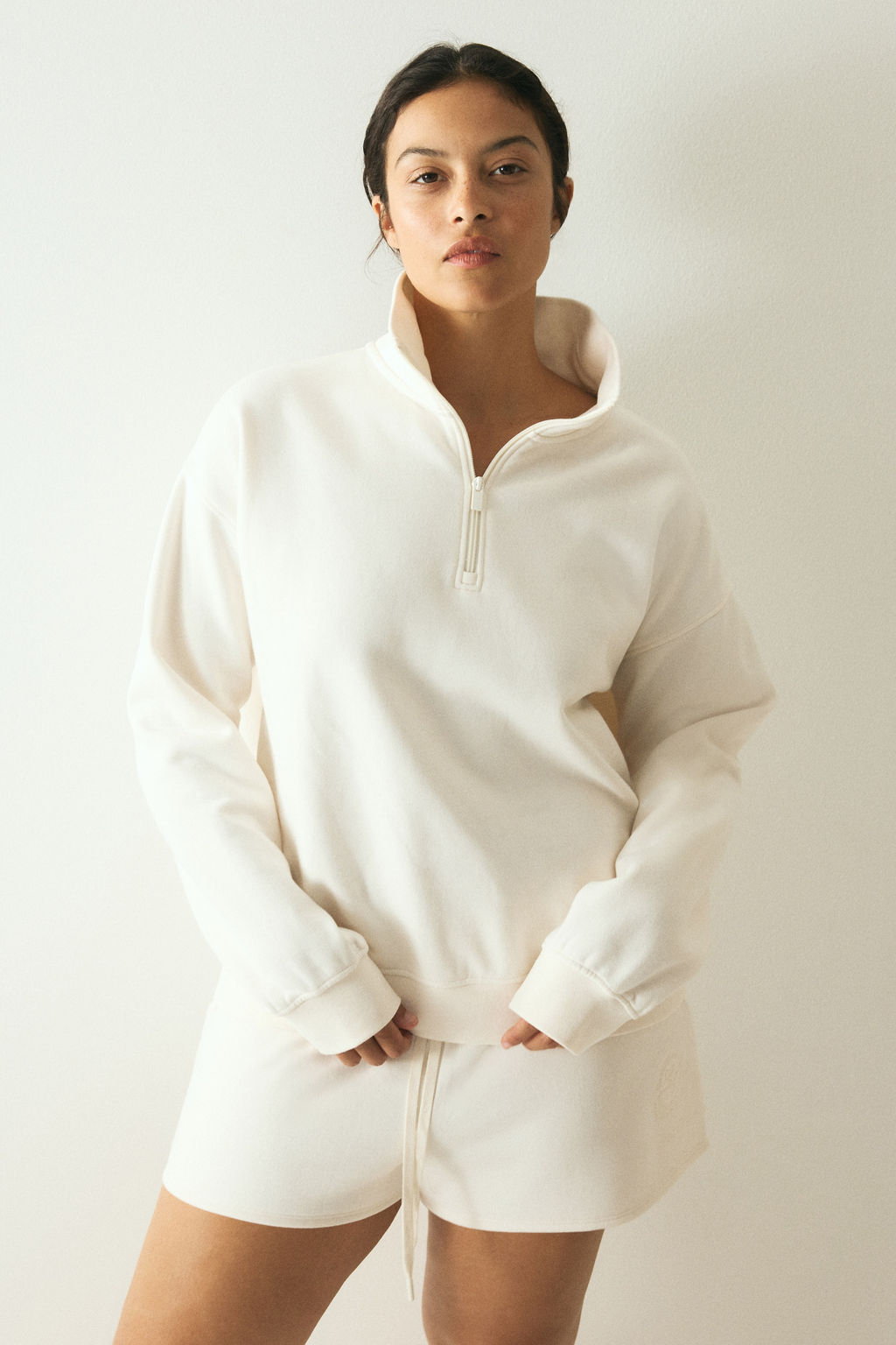 Sudadera oversize con media cremallera - H&m фото 6