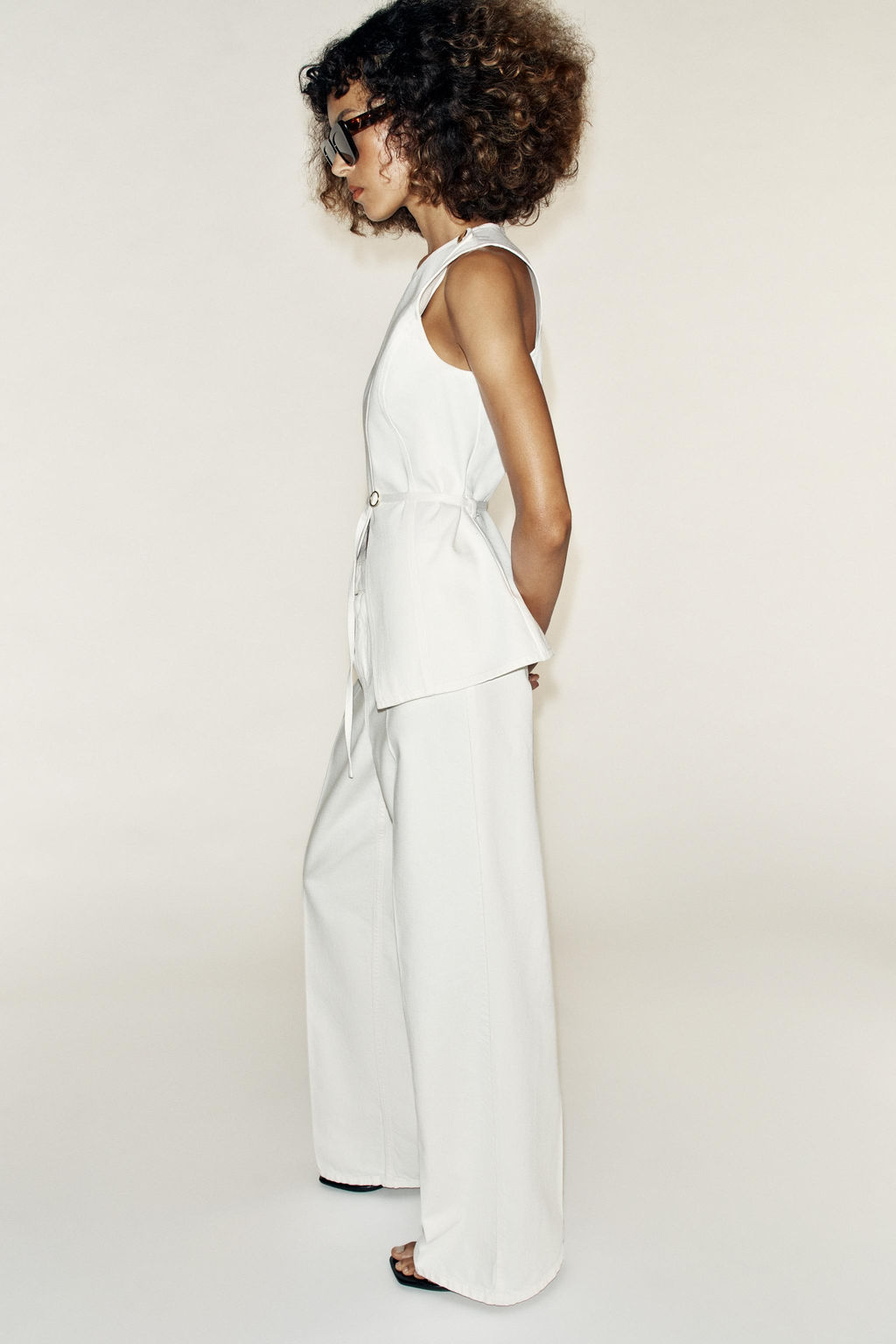JEANS Z1975 STRAIGHT RAYA PLANCHADA / Blanco - Zara фото 5