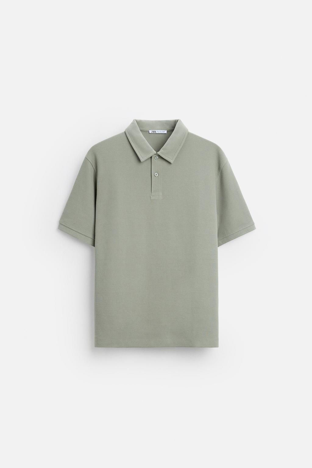 TEXTURED POLO SHIRT - Zara фото 36