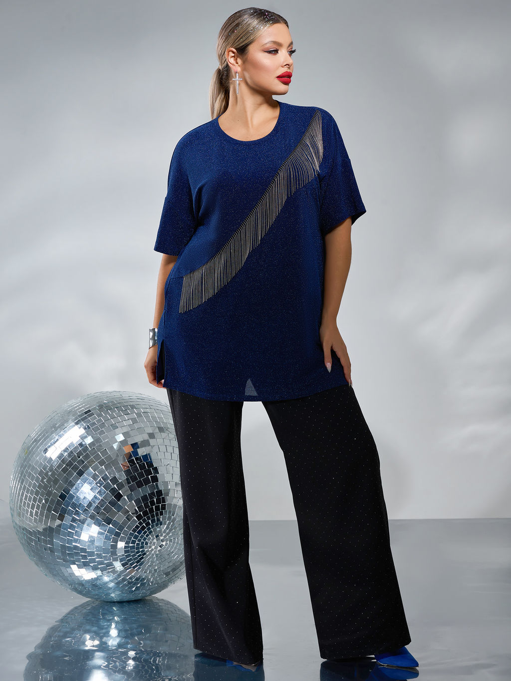 Джемпер 0087-26 тёмно-синий - Dora фото 21