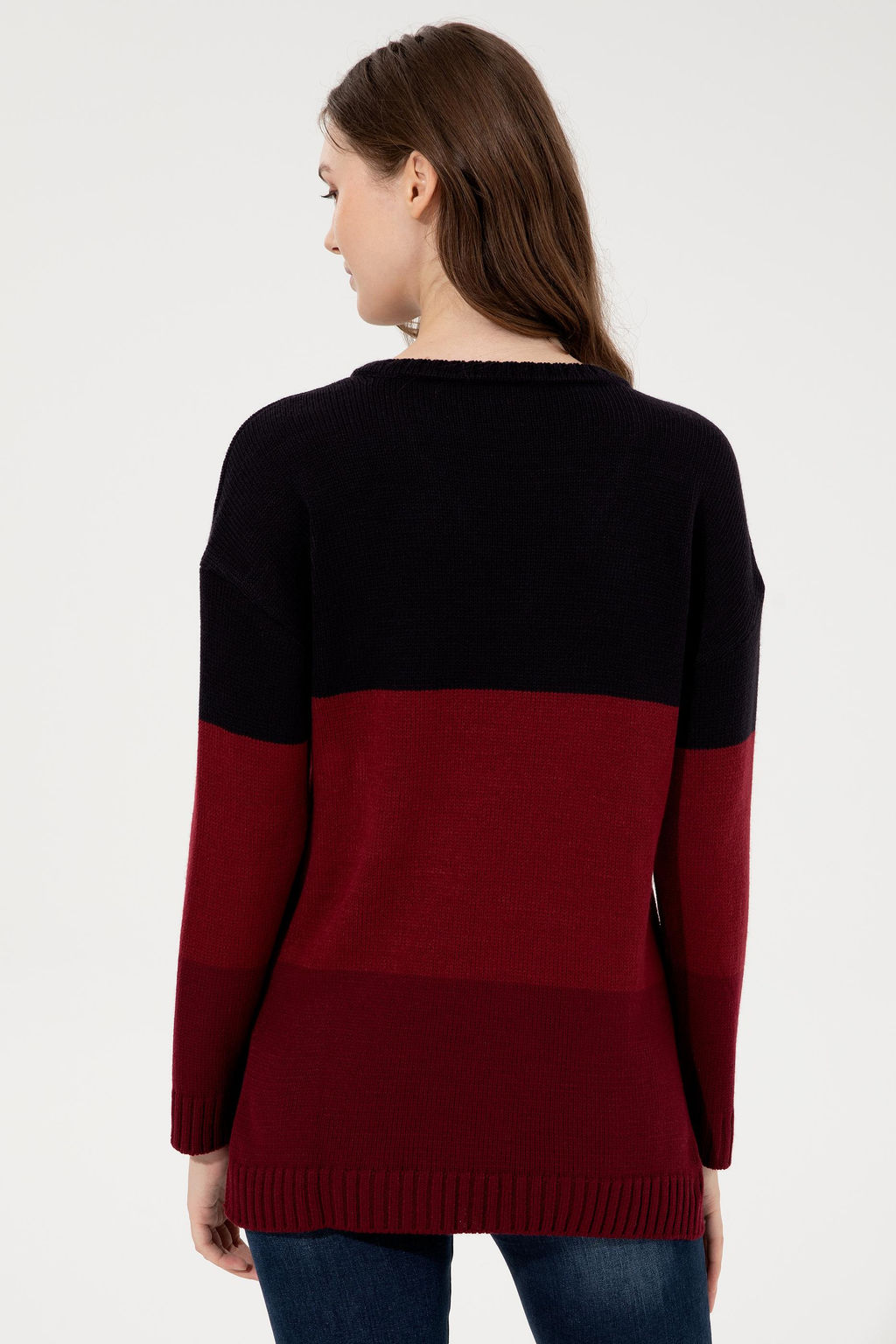 Женский темно-синий свитер с v-образным вырезом Неожиданная скидка в корзине - U.s. polo assn фото 11