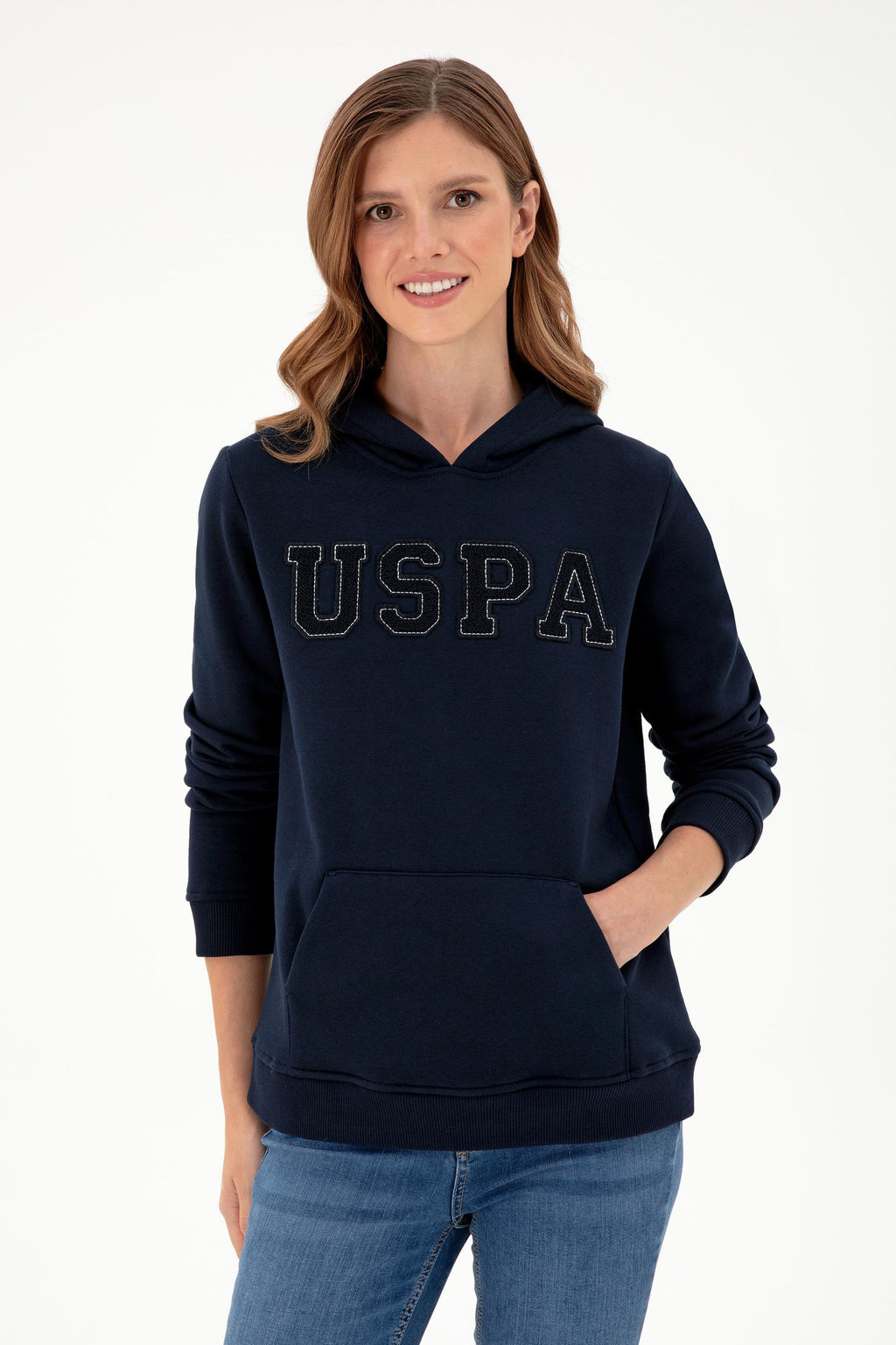 Женский темно-синий базовый свитшот Неожиданная скидка в корзине - U.s. polo assn фото 3