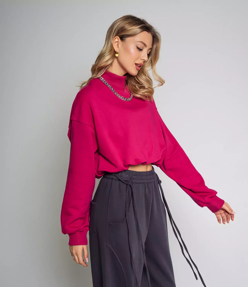 Свитшот #БШ1629, фуксия - Dommod фото 3