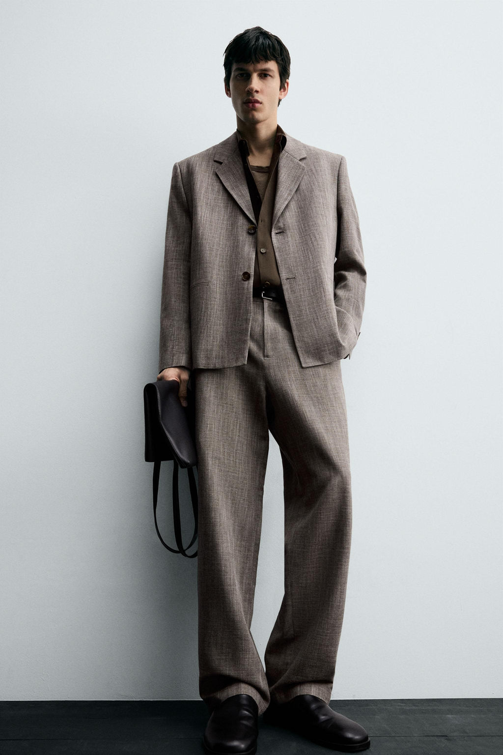 TEXTURED SUIT TROUSERS - Zara фото 5