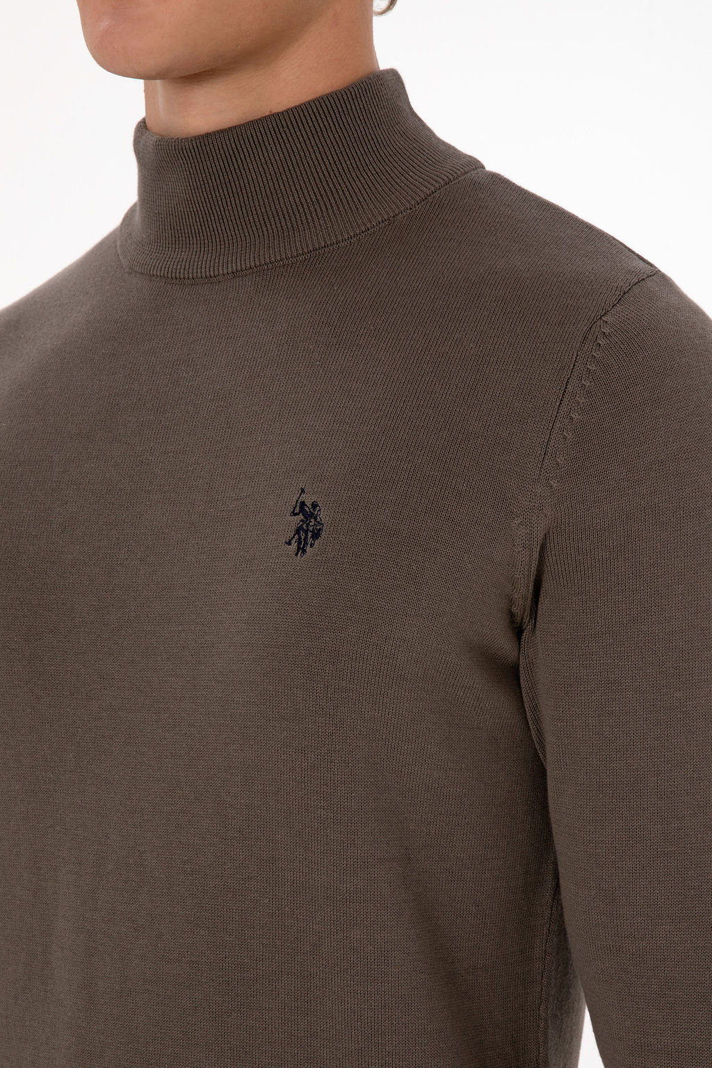 Erkek Slim Fit Bo_azl_ Vizon Basic Kazak - U.s. polo assn фото 9