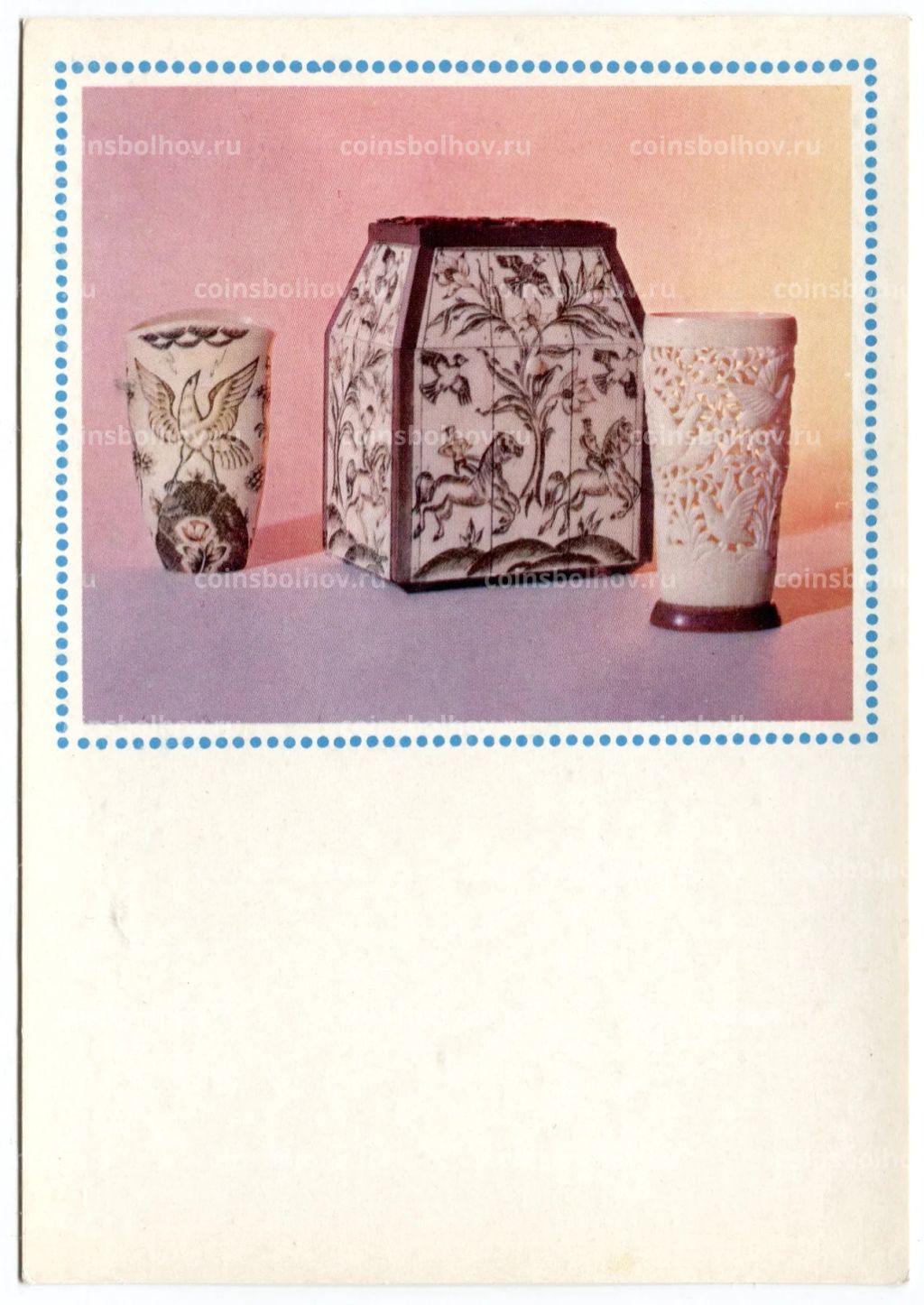 Открытка живопись Холмогорская резная кость