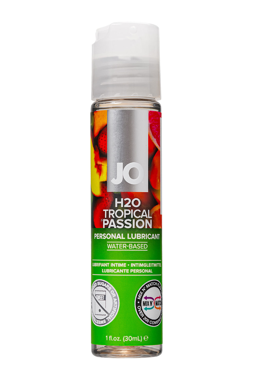 Съедобный лубрикант со вкусом тропических фруктов JO H2O Tropical passion, 30 мл