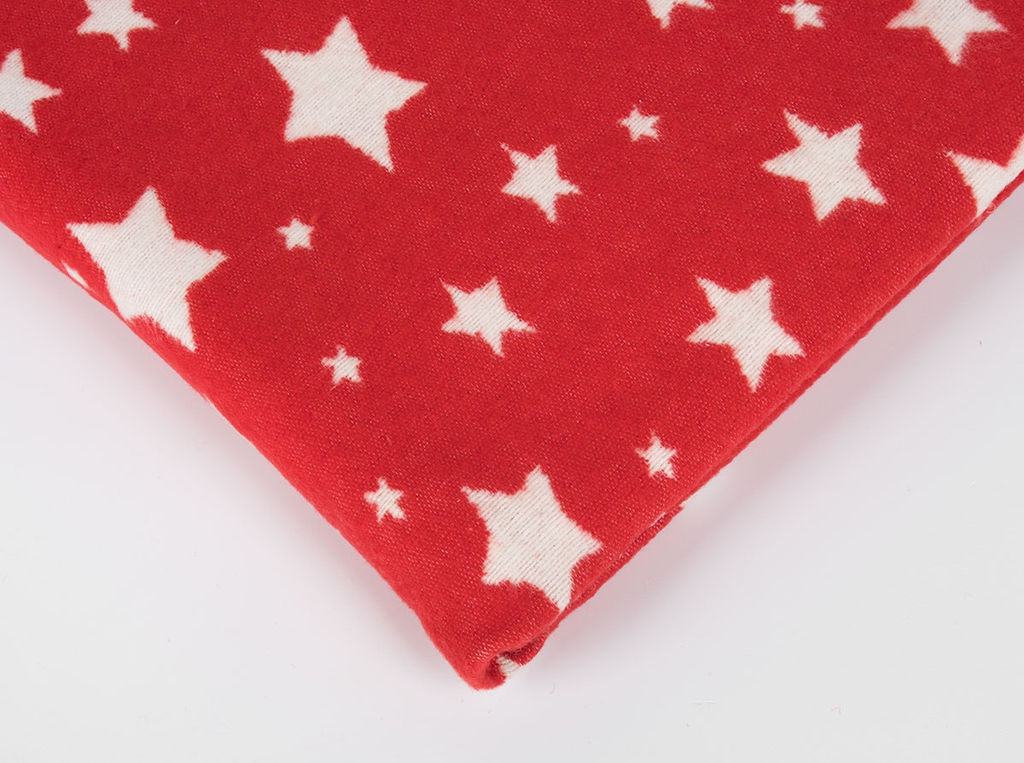 Одеяло байковое жаккардовое в/уп 100*140 цв красный (Россия)