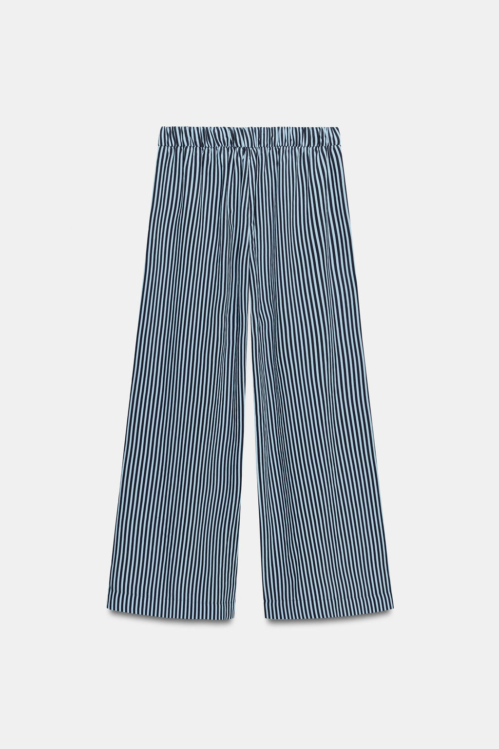 PANTAL?N WIDE LEG RAYAS ZW COLLECTION / Azul - Zara фото 6