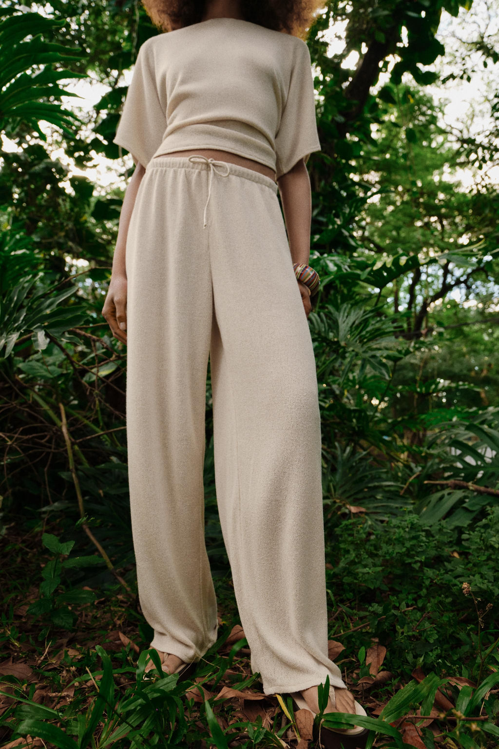 PANTAL?N R?STICO WIDE LEG / Beige claro - Zara фото 2