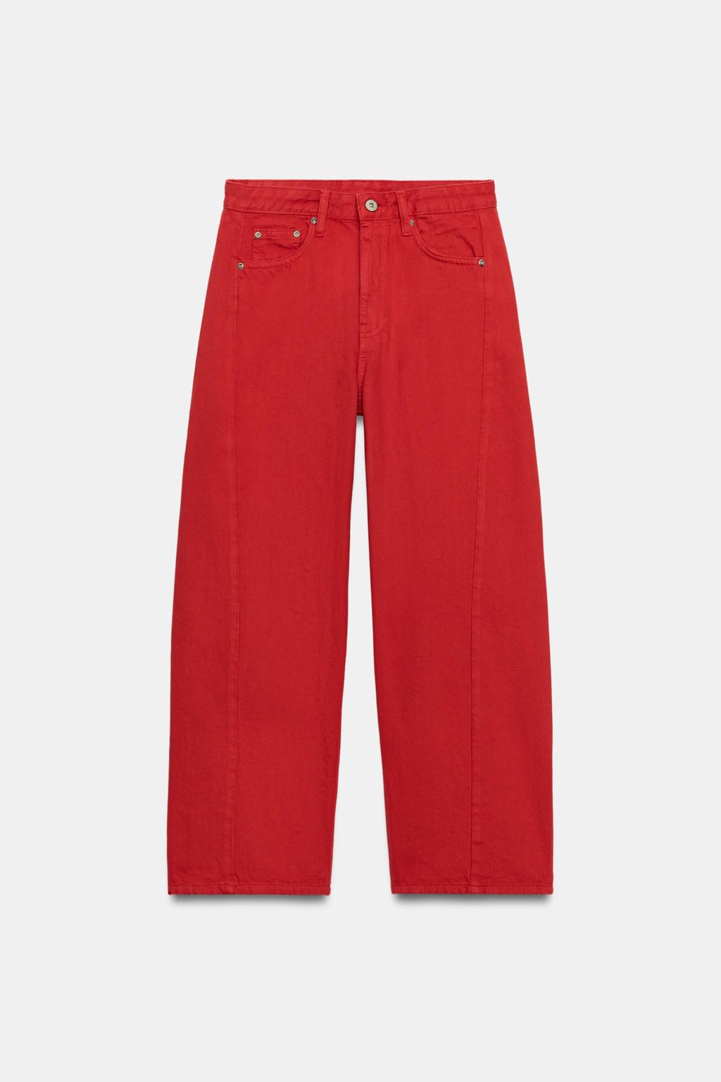 JEANS ZW COLLECTION RELAXED TIRO MEDIO / Rojo - Zara фото 6