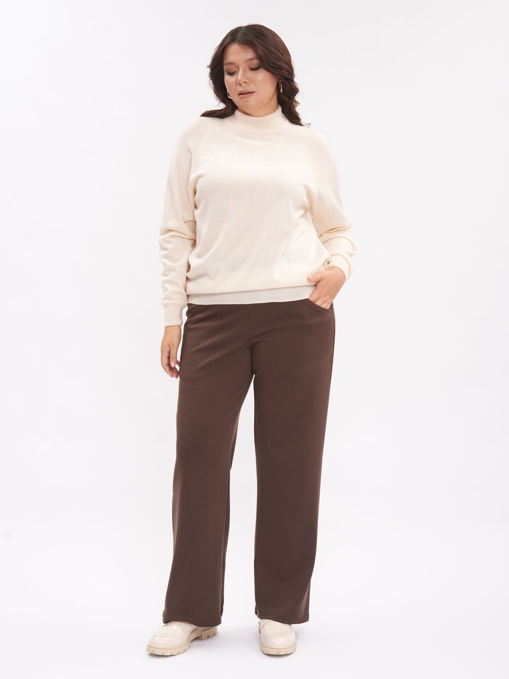 Брюки из плотного трикотажа ZBB23506BRW19 - Артесса фото 8