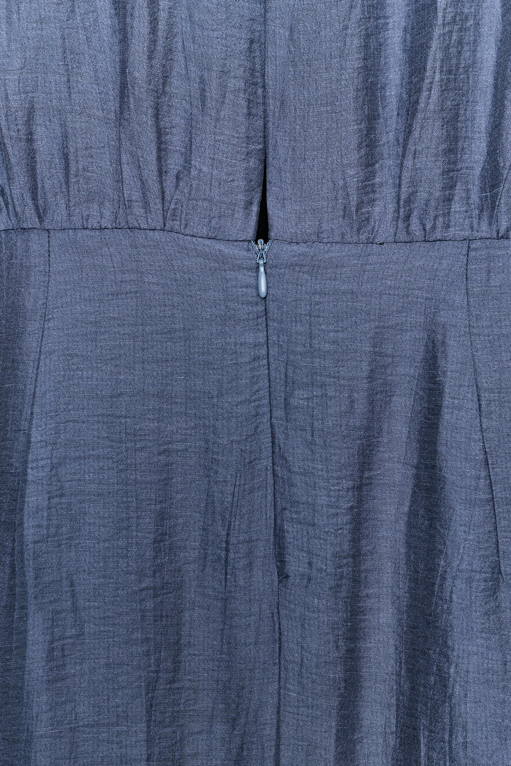 VESTIDO MIDI MANGA SISA CON LINO / Azul lavado - Zara фото 8