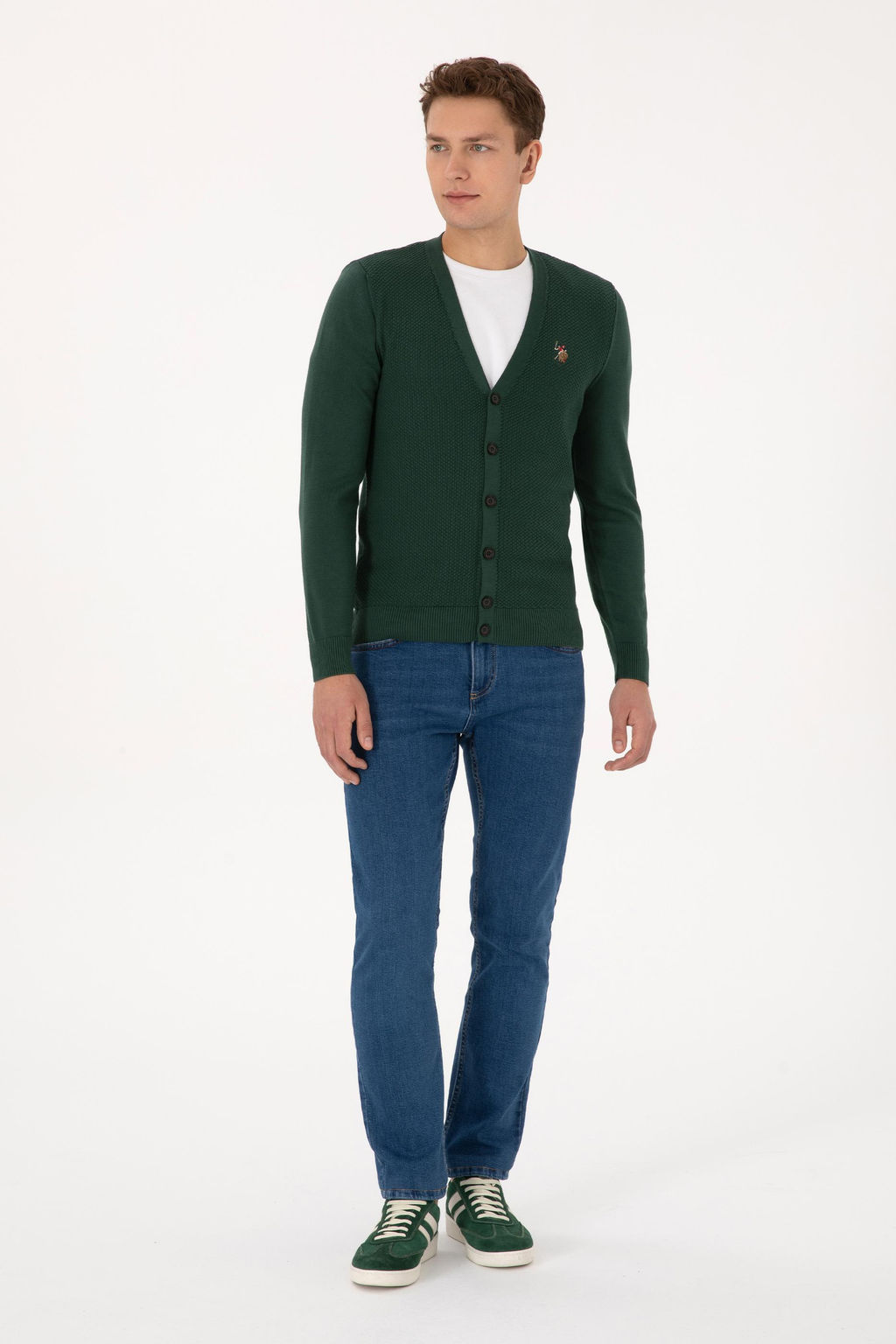 Erkek Koyu Ye_il Basic Triko H_rka - U.s. polo assn фото 4