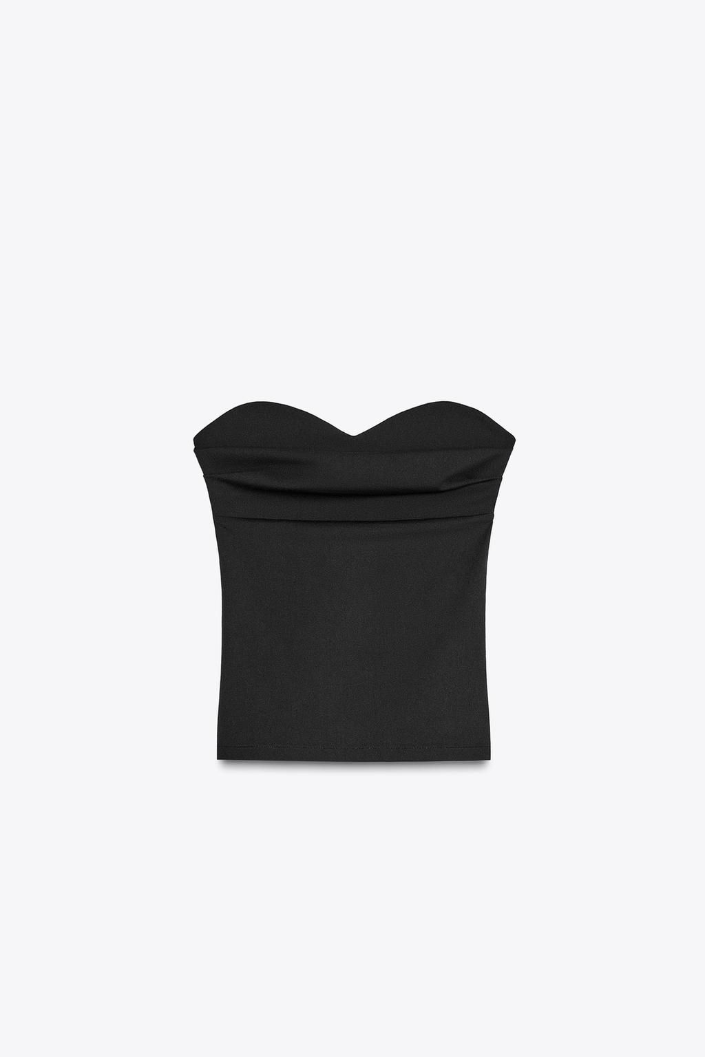 TEXTURED BANDEAU TOP - Zara фото 7