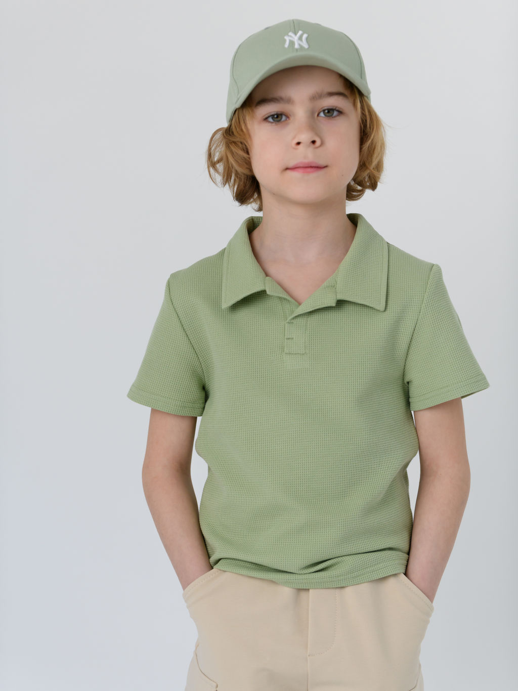 Футболка для мальчика поло, синий - Lesi kids фото 23
