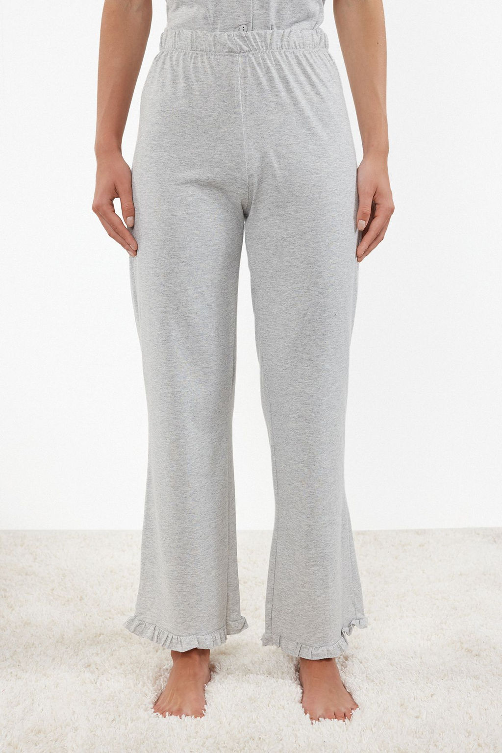 Trendyolmilla Mint %100 Pamuklu F?rf?r Detayl? Orme Pijama Tak?m? THMSS24PT00223 фото 17