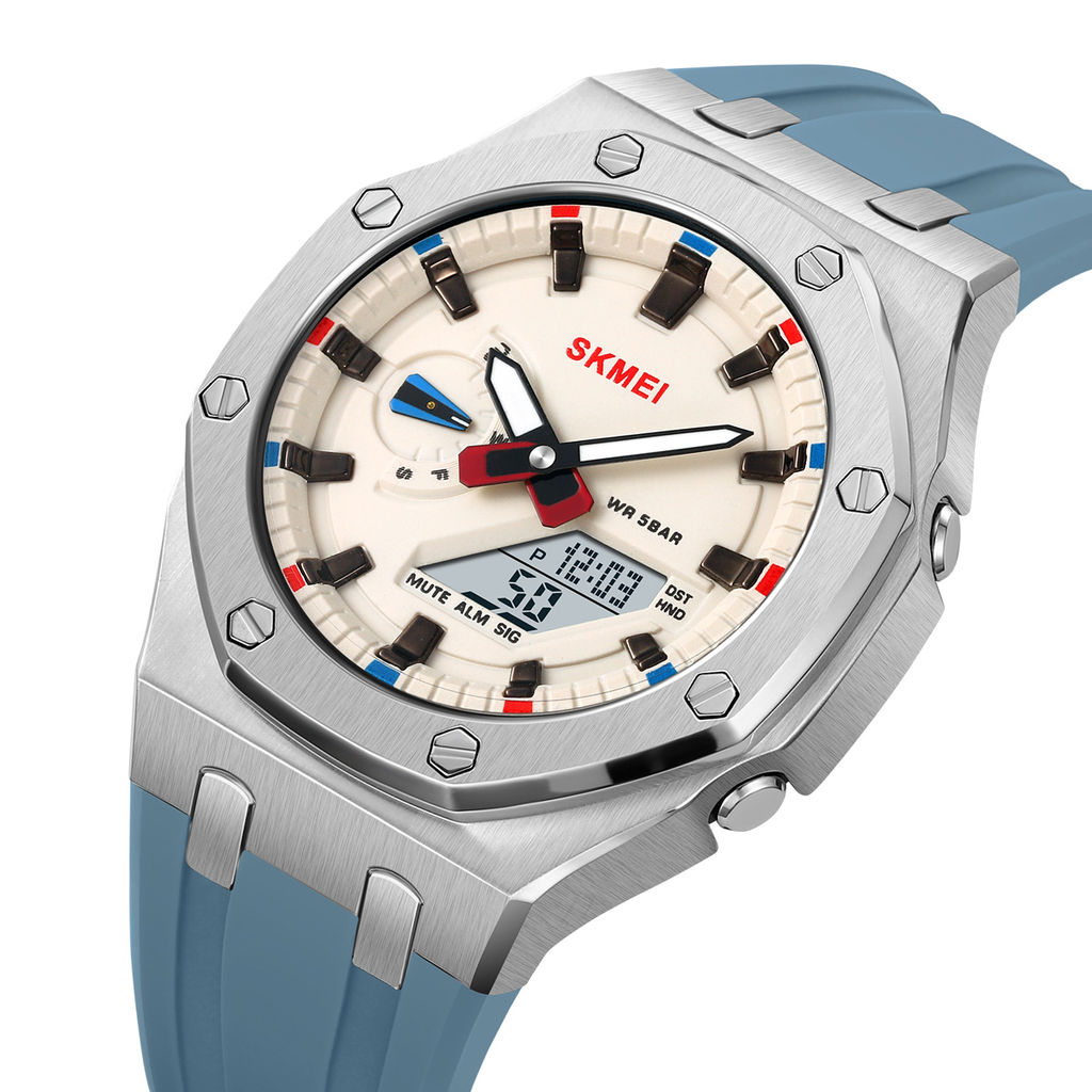 Часы наручные Skmei мужские электронные спортивные 2243silver-light-blue