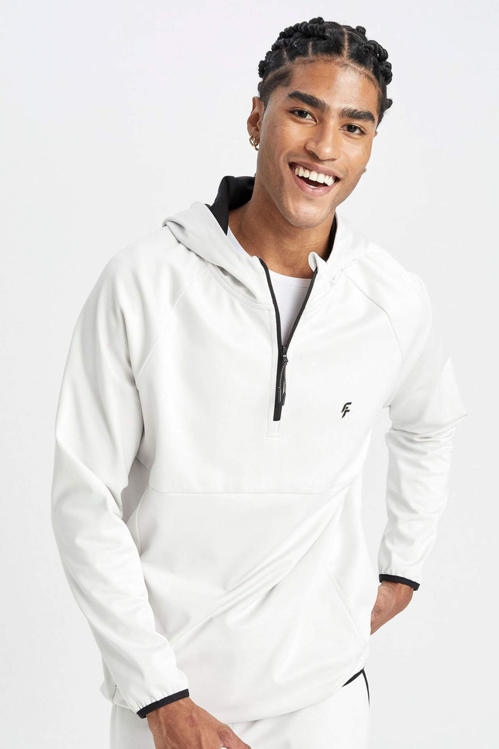 DeFactoFit Standart Fit Kapusonlu Fermuarl? Pike Sporcu Sweatshirt  фото 2